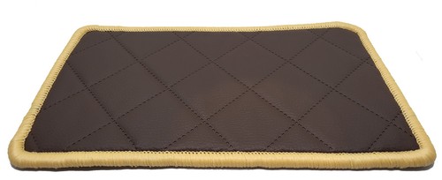 Braun gestepptes kunstleder - braun,