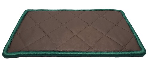 Braun gestepptes öko leder - gestepptes,