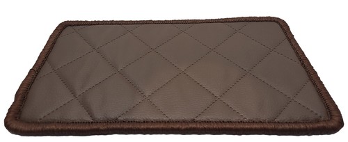 Braun gestepptes öko leder - gestepptes,
